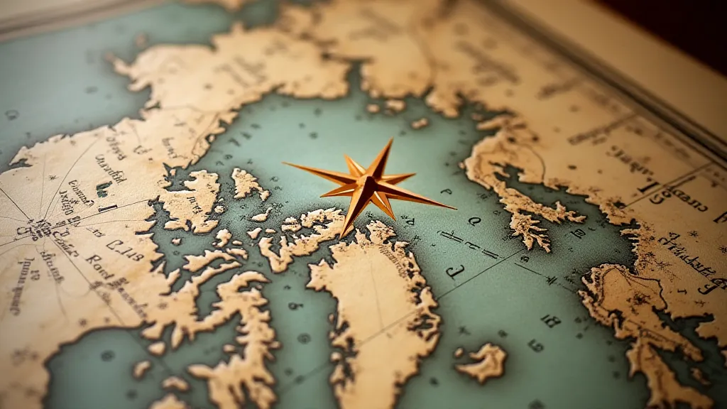 Vintage map of the Arctic region