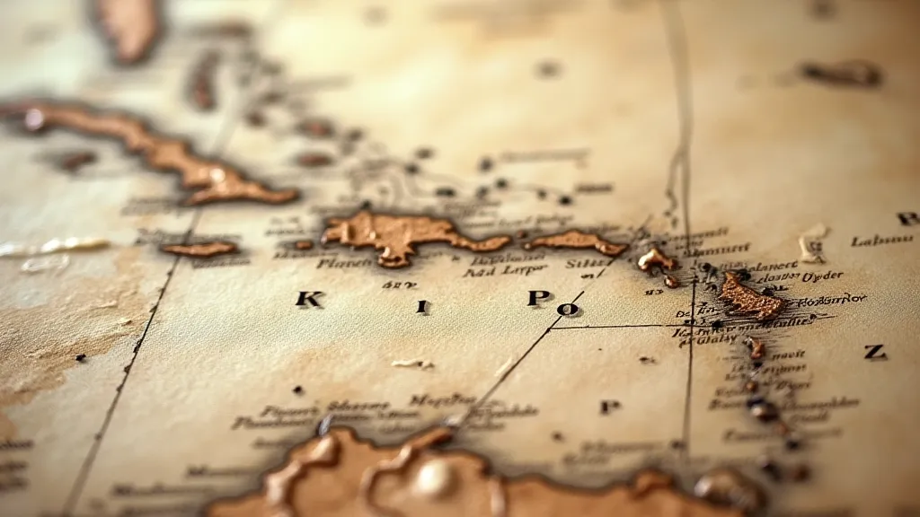 Detail of a Caribbean map from the 1700s