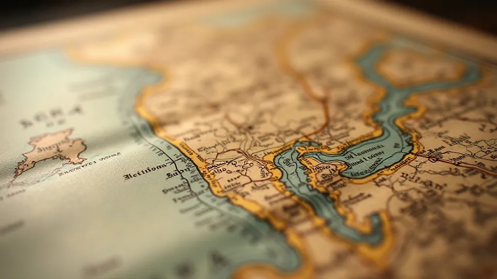 Detail of a vintage Dutch map