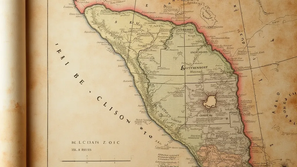 Vintage map of the Pacific Northwest.