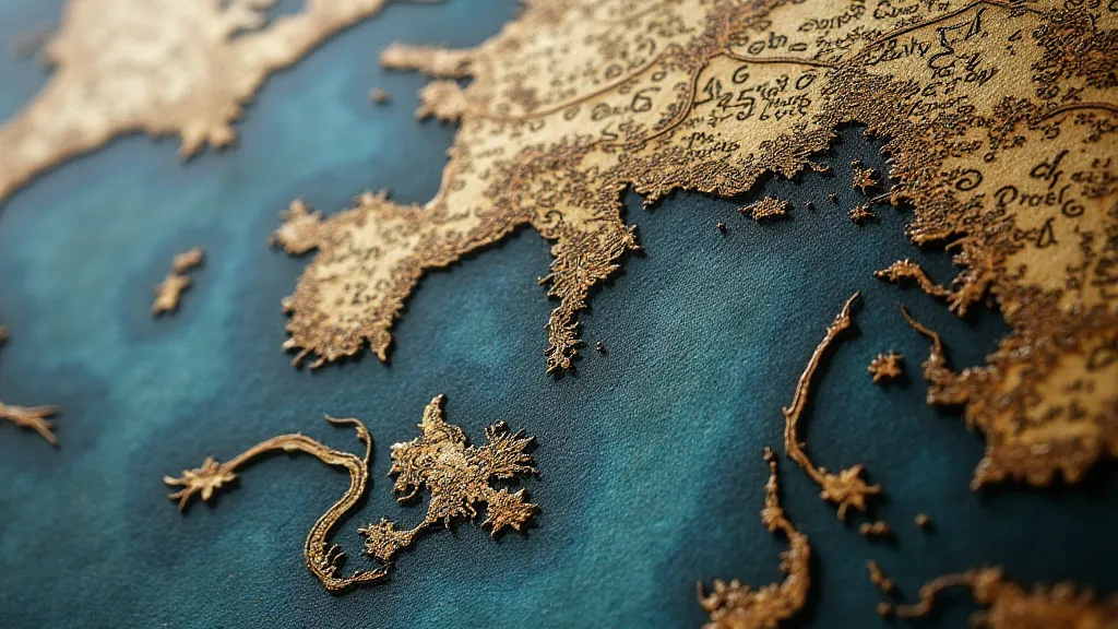 17th-century map depicting the ocean with sea monsters